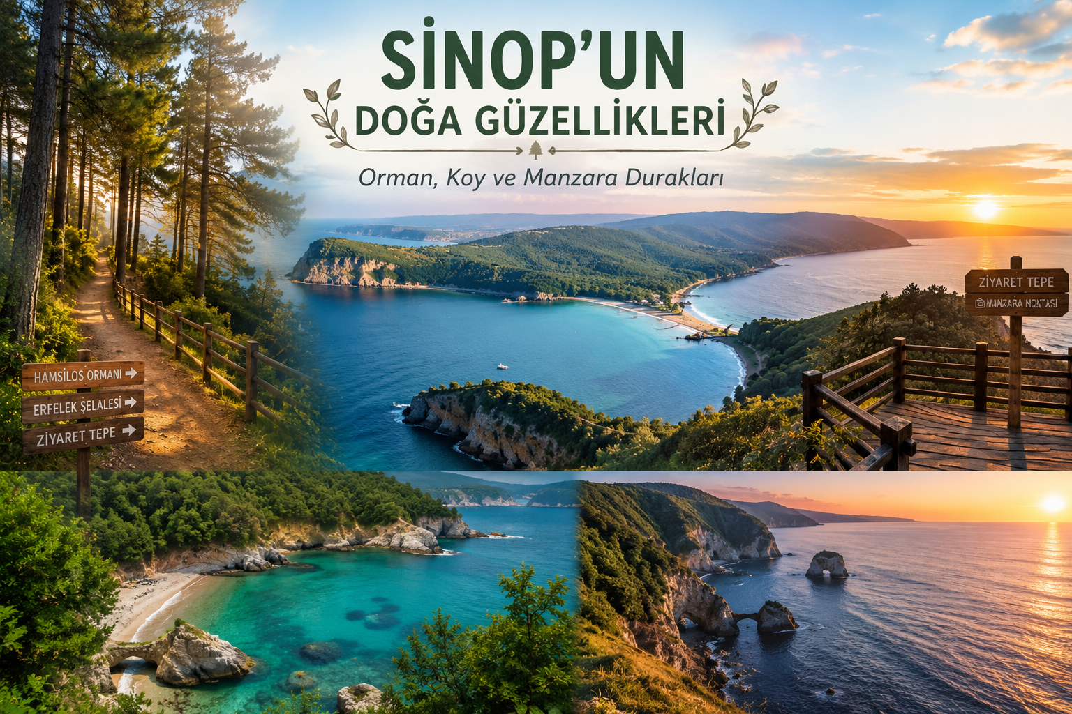 Sinop ormanları ve doğa içinde bungalov atmosferi