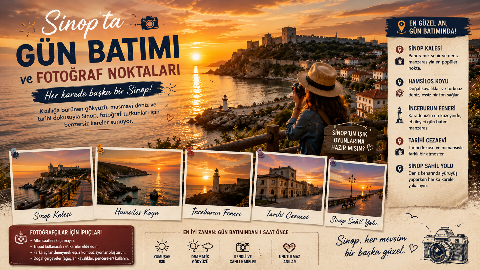 Sinop gün batımı ve doğa manzarası