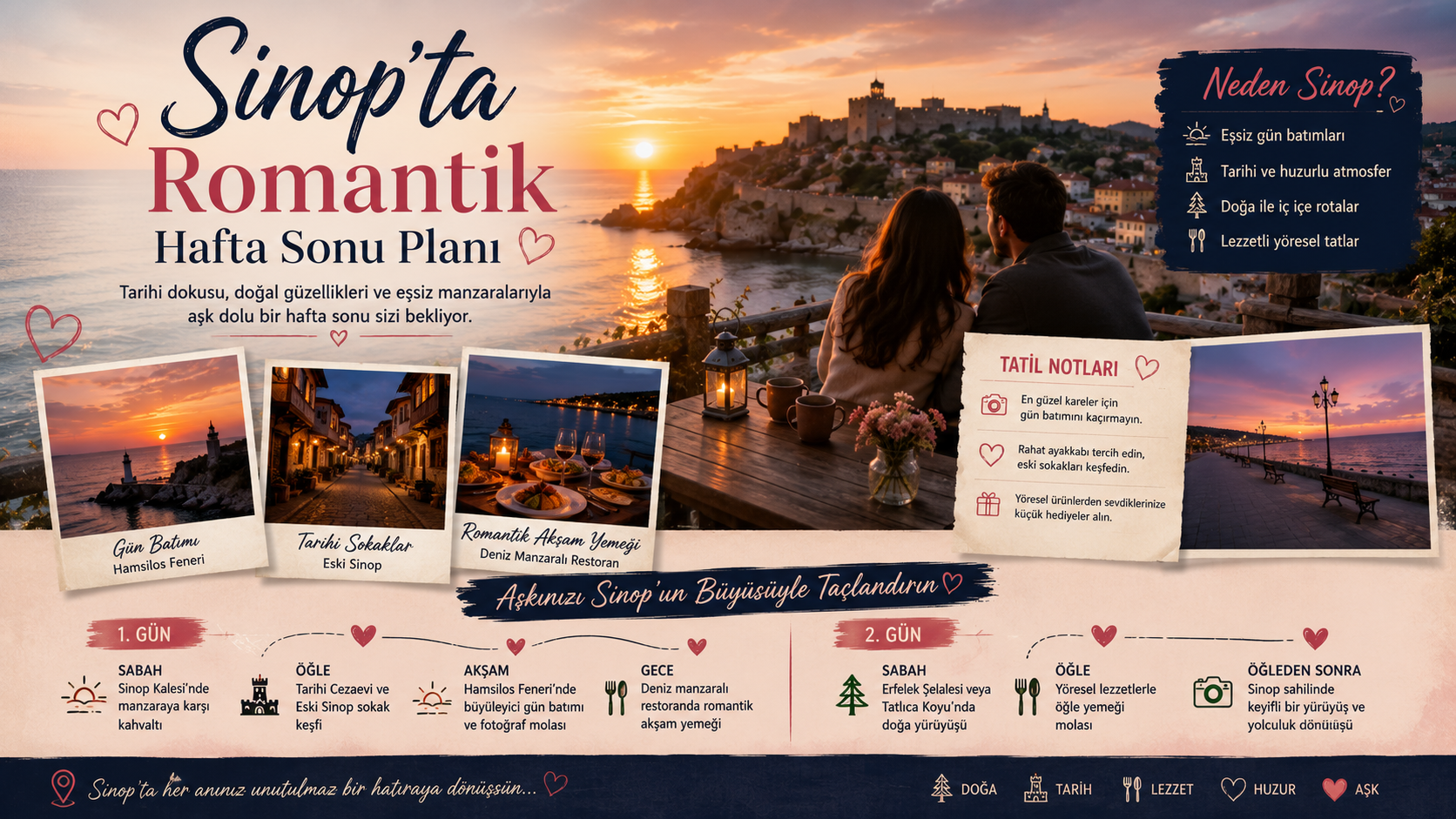 Sinop romantik hafta sonu için dağ manzaralı bungalov