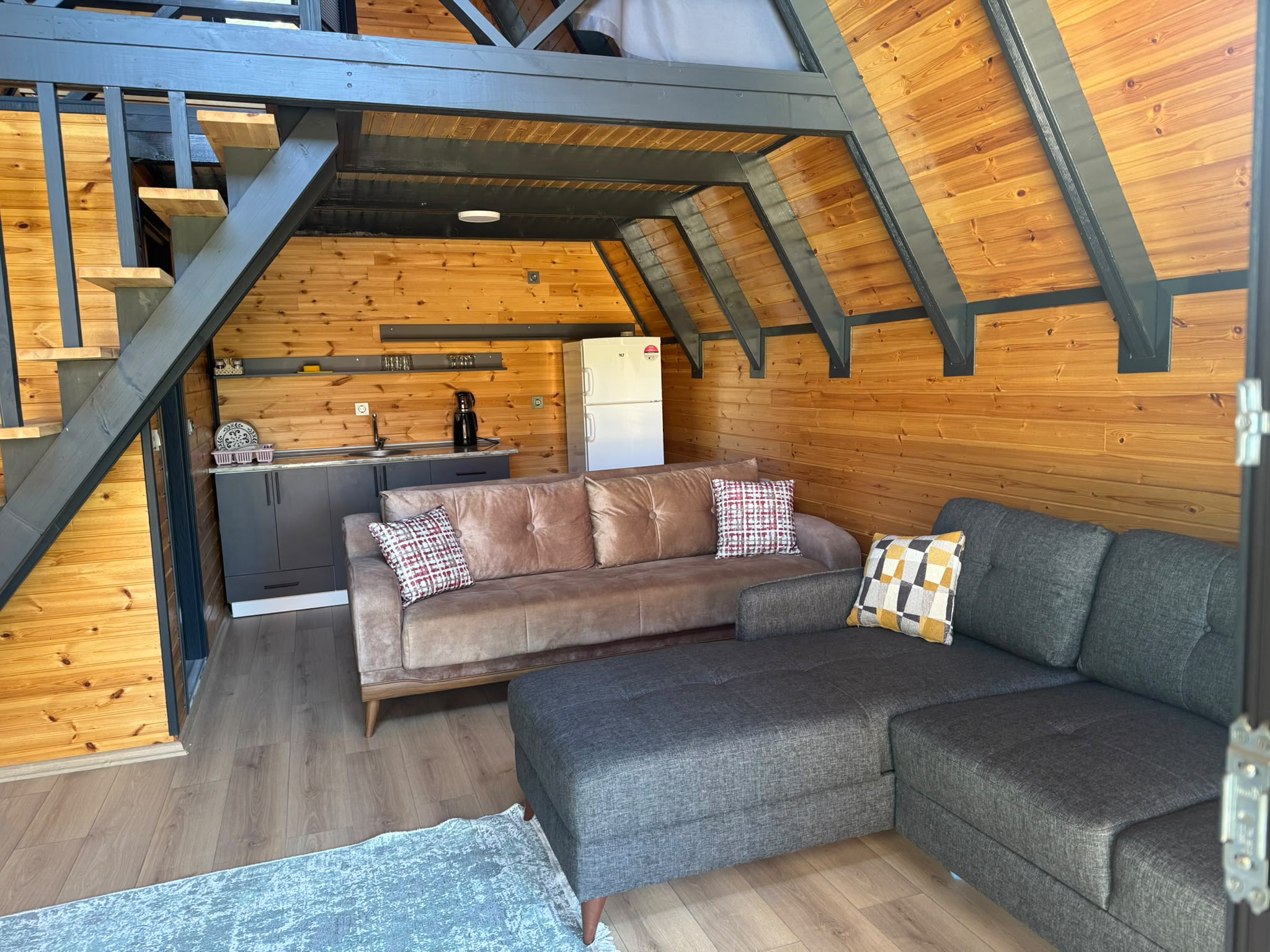 Rüzgar Evi bungalov, panoramik manzaralı teras
